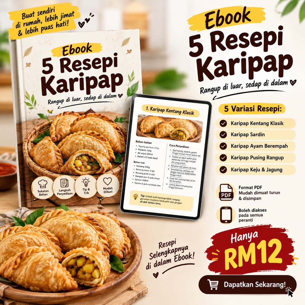 Resepi 5 Karipap